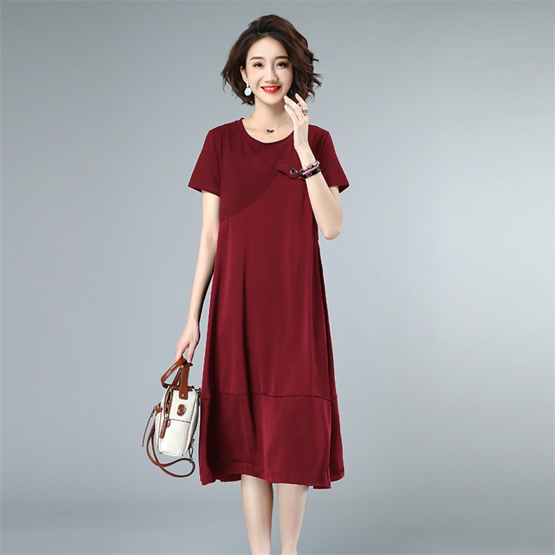 2024夏款新款拼接大码女装连衣裙231款,女装连衣裙,秋牧寒烟