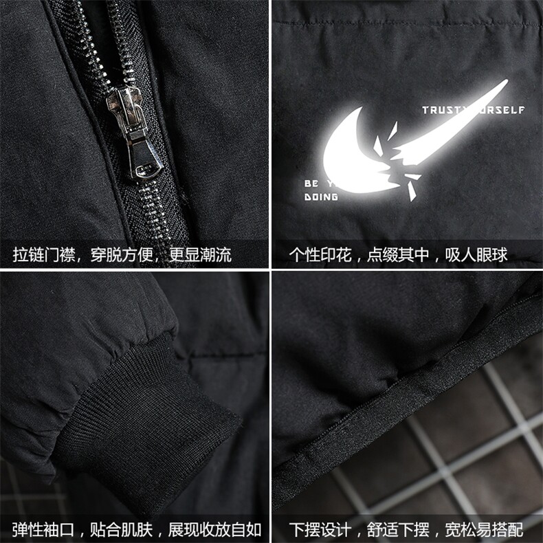 MY16111-P100加厚加绒连帽衣男大码服男面包服男网格挂拍,男装棉衣,电商A040A