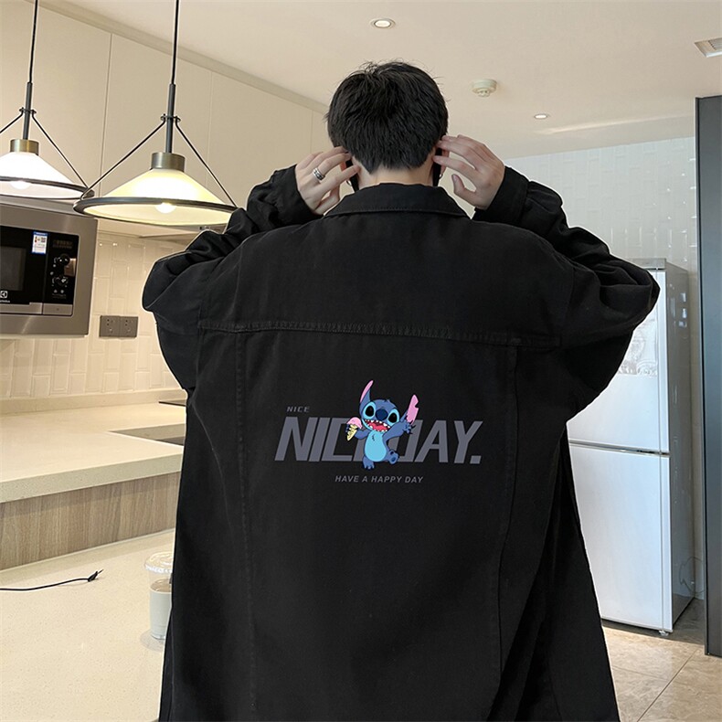 牛仔夹克男大码牛仔外套男茄克NJ77173-P60加绒款-P75,男装夹克,电商A040