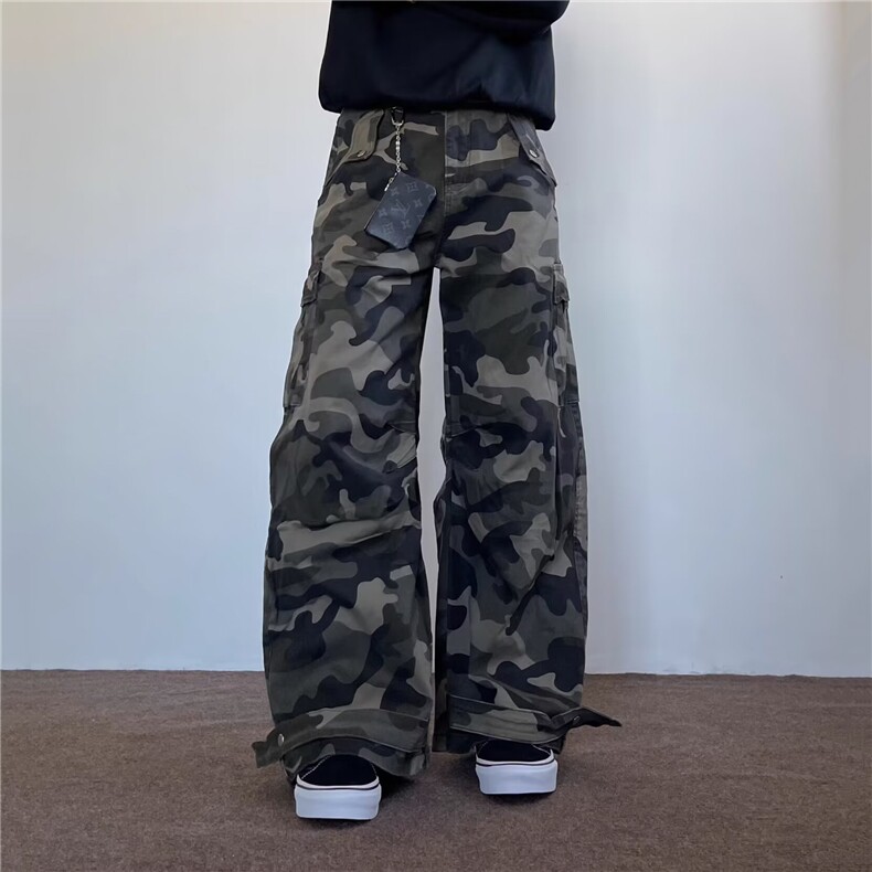 GX6136P65美式重工高品质弯刀迷彩裤男女宽松阔腿休闲裤,男装休闲裤,星座1108-5