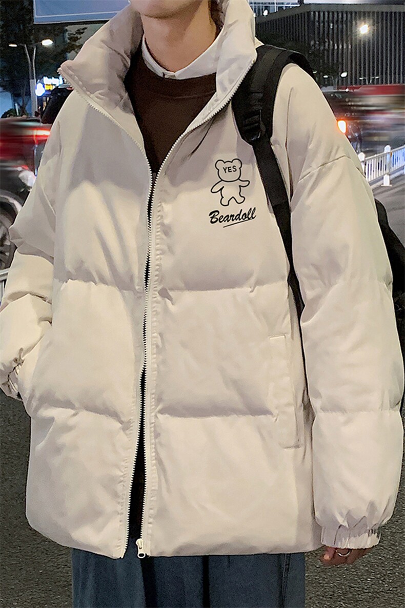 港风秋冬新款保暖立领宽松棉服外套男MY2056P95控128,男装棉衣,电商A268A