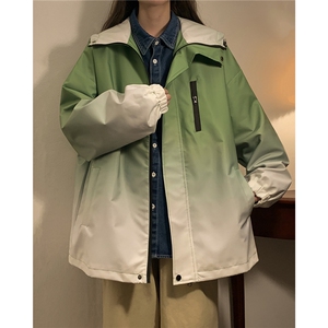 中性山系防水冲锋衣渐变色夹克男：聚酯纤维Jk77088P85控128图片