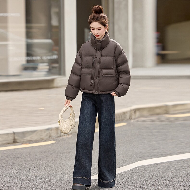 白鸭绒羽绒服外套女2025冬季新款超火漂亮时尚洋气羽绒外套宽松,女装羽绒服,依万里