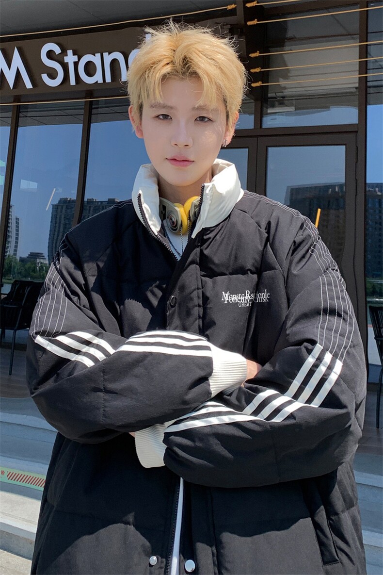 ！2025秋冬新款男士撞色潮牌棉衣加厚保暖棉服外套MY210特P80,男装棉衣,电商B220