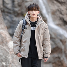 冬季冲锋衣男加棉加厚棉服连帽棉袄子棉衣工装超A266-MY8013-P75，男装夹克，电商A266