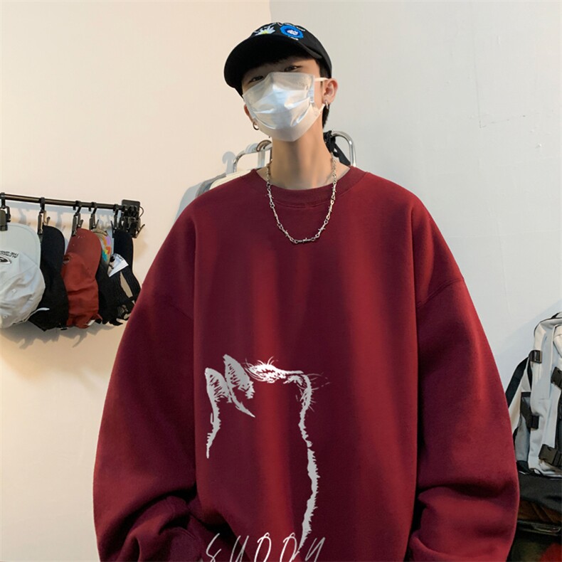 ！圆领卫衣男装港风长袖T恤男外套男WY159-P28,男装卫衣,电商B367