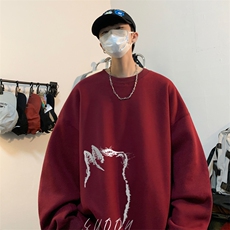 ！圆领卫衣男装港风长袖T恤男外套男WY159-P28，男装卫衣，电商B367