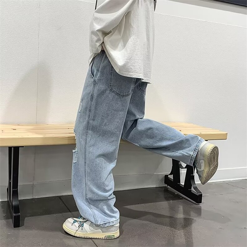 牛仔裤男秋季潮大码休闲裤子高街N1021P38,男装牛仔裤,星座1116-2