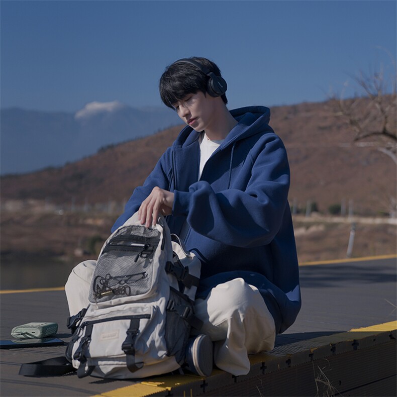 开衫卫衣男春秋款高街连帽衫B225-A6401-P95-X118,男装卫衣,电商B225