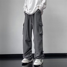 美式潮牌工装裤男复古高街宽松休闲裤机能风抽绳束脚长裤K07，男装休闲裤，星座1116A-1（原606A）