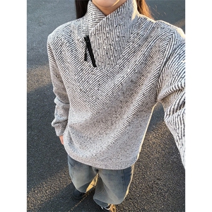 (有原版亮片)美式条纹交叉V领卫衣XZ514-2-HWY70-常规P25 加绒P30图片