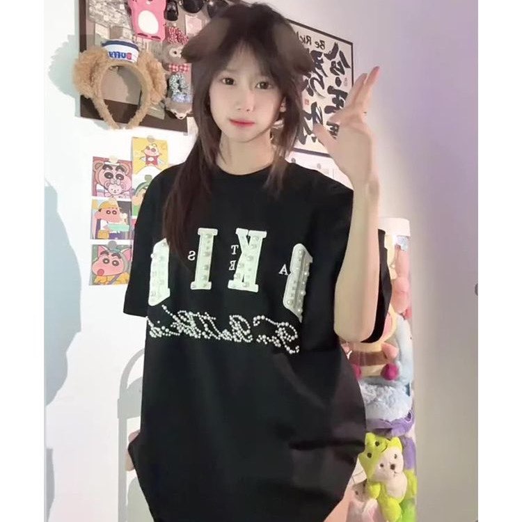 原版刺绣+钉珠纯棉短袖ZX0224-P38图片