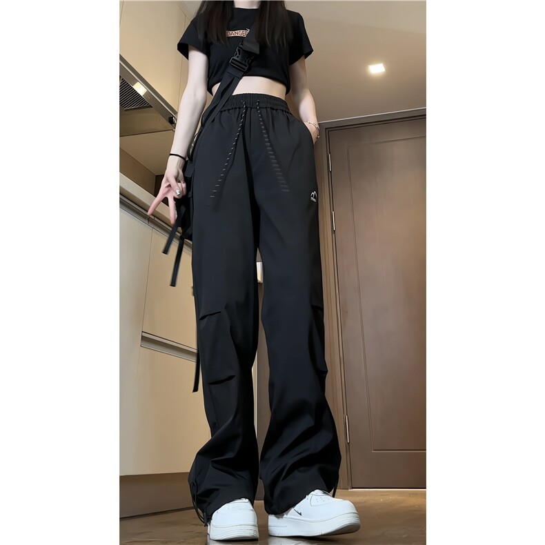 抖音品质春季新款潮流百搭褶皱宽松冲锋裤B315-K24031-p50控68,男装休闲裤,电商B315