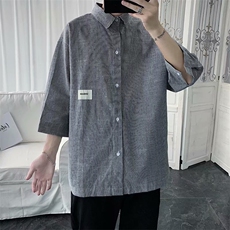 七分袖衬衫春款男港风潮流C29P32，男装衬衫，星座1116-2