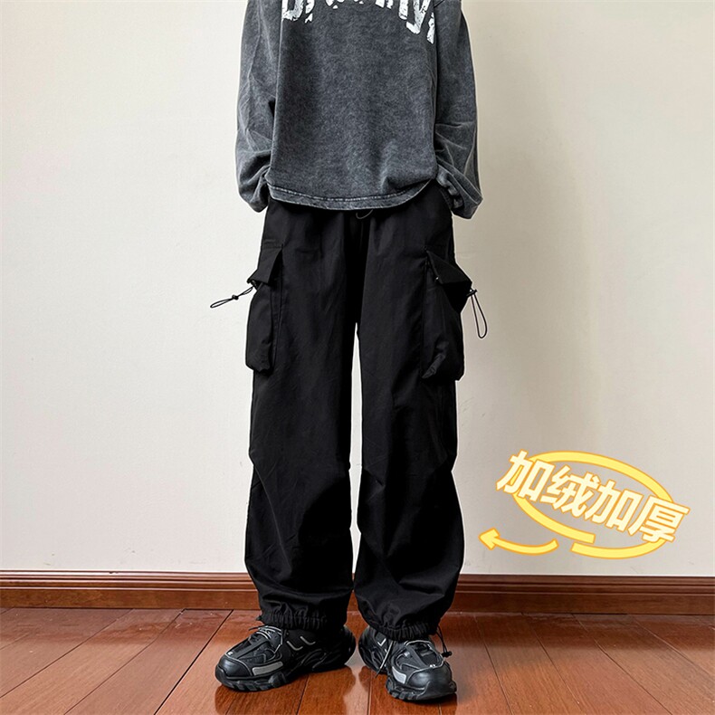 B221 秋冬加绒加厚日系工装休闲裤 LK22053-P60控78 加绒P75控98图片