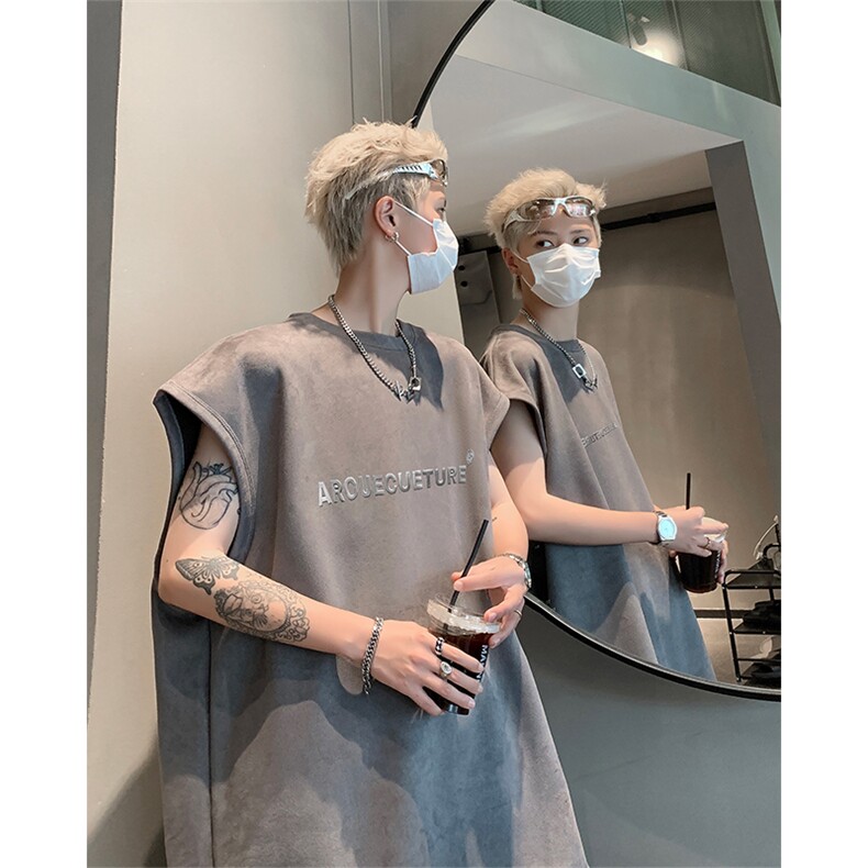 麂皮绒背心/马甲/坎肩2025夏季男装无袖T恤XZ514-2-2024120-P28，男装背心/马甲，星座514-2(原B239)