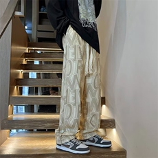 慵懒新款文艺原宿简约时尚日系气质ins流行潮流休闲长裤百搭，男装休闲裤，星座506A
