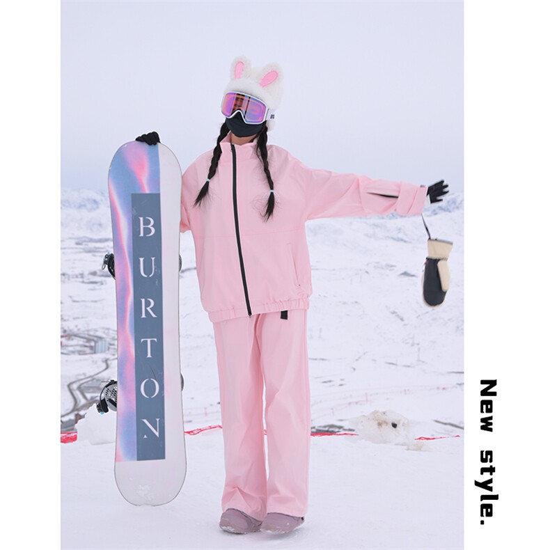 24冬季户外防水滑雪服套装情侣款加绒加厚两件套中性风TZ032-P210图片