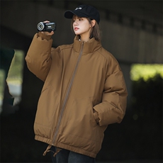 现货冬季美式休闲加厚雪山外套夹克立领纯色三防户外工装棉服，男装夹克，电商A486