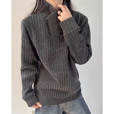 M28-P41灰色重磅斜拉链立领卫衣男款冬季内搭上衣，男装卫衣，电商B323A