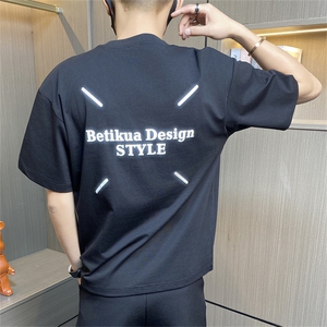 TX162-P38宽松短袖t恤男士痞帅潮男装半袖衣服新款