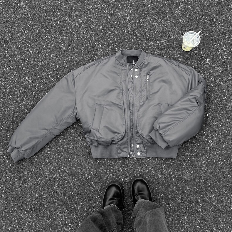 冬季美式飞行员短款加厚棉衣冬装棒球领棉服男装外套S376-特125，男装棉衣，电商A233-1