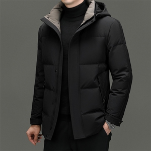 DF2386钱塘2020-2新款百搭简约有帽厚款中年男士羽绒服P273图片