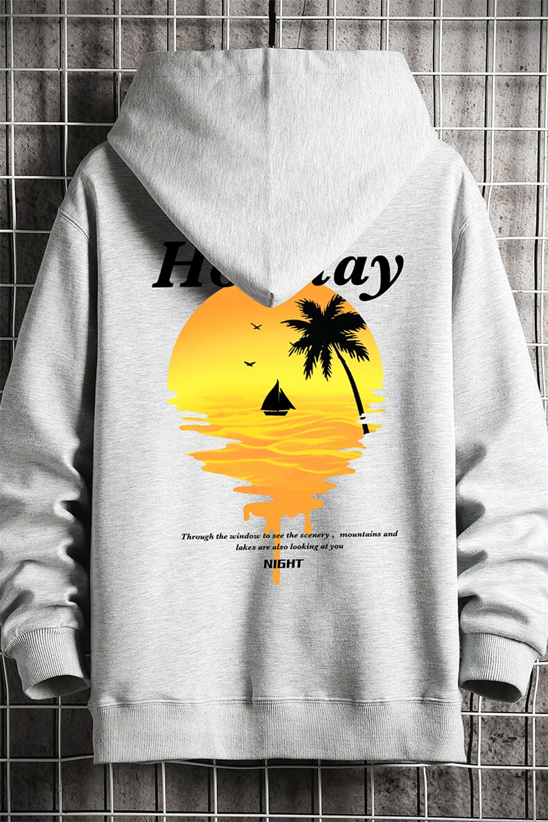 KS21266-P38连帽开衫卫衣男运动外套大码班服网格,男装卫衣,电商A040A