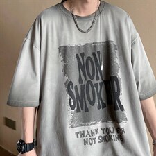 新款短袖港风模特潮牌纯手感落肩宽松胖子T恤TC3126-P33控48，男装T恤，星座717