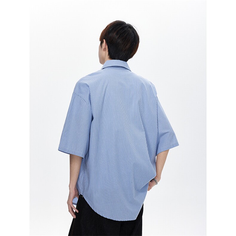 男生宽松条纹衬衫KD689-P45,男装衬衫,电商D312-1