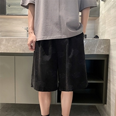 字母短裤男夏季外穿ins潮流美式高街嘻哈裤子宽松五分裤DK822-P22，男装休闲裤，星座1008