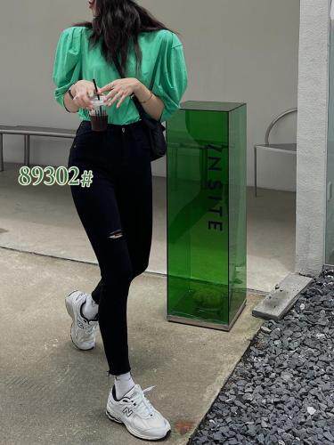 【现货】秋割破特色小脚裤，其它，T7