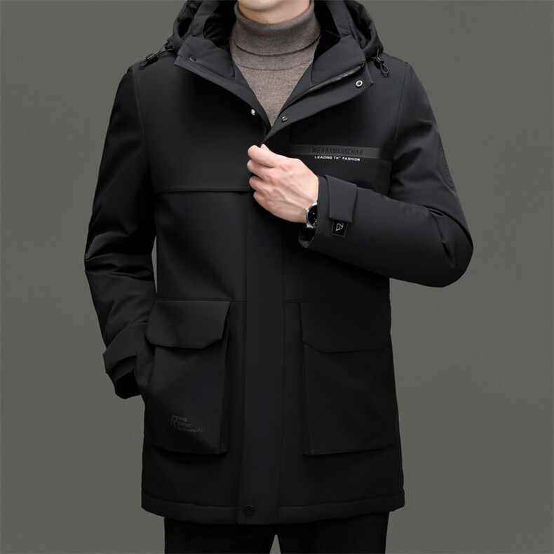 BN23803钱塘2020-2商务简约冬季厚款中年男士90鹅绒羽绒服P350图片