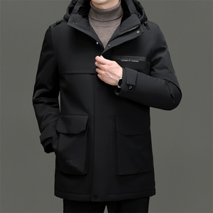 BN23803钱塘2020-2商务简约冬季厚款中年男士90鹅绒羽绒服P350图片