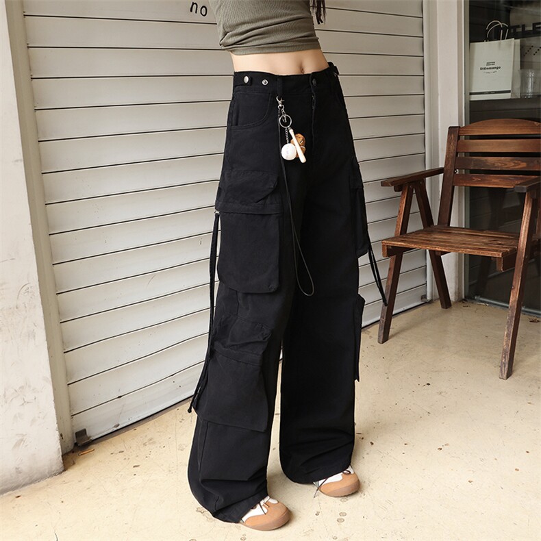 美式重磅大口袋宽松直筒休闲飘带工装裤 A436-6223B-P95138图片