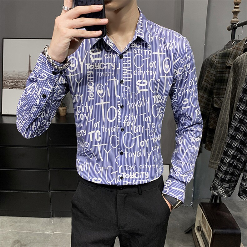 312A-5-133-P55店主英伦韩版潮流衬衫休闲修身上衣,男装衬衫,星座312A-5