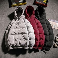 2021冬季新日系大码地毯风宽松连帽男保暖加棉衣面包服M8011-P85，男装棉衣，电商A001