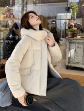 现货新款东大门加厚保暖羽绒服百搭连帽面包服女装外套女，女装羽绒服，网红馆