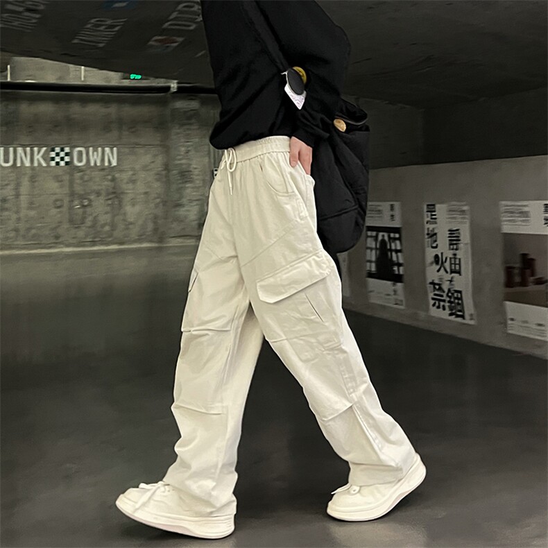 902-107-P48100棉工装休闲裤全棉松紧腰搭配卫衣夹克针织衫毛衣，男装夹克，星座902A