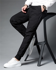 2023新款纯色休闲羽绒男裤白鸭绒中青年男士棉裤ALXB801-P155，男装棉裤，电商B212（原钱塘6029）