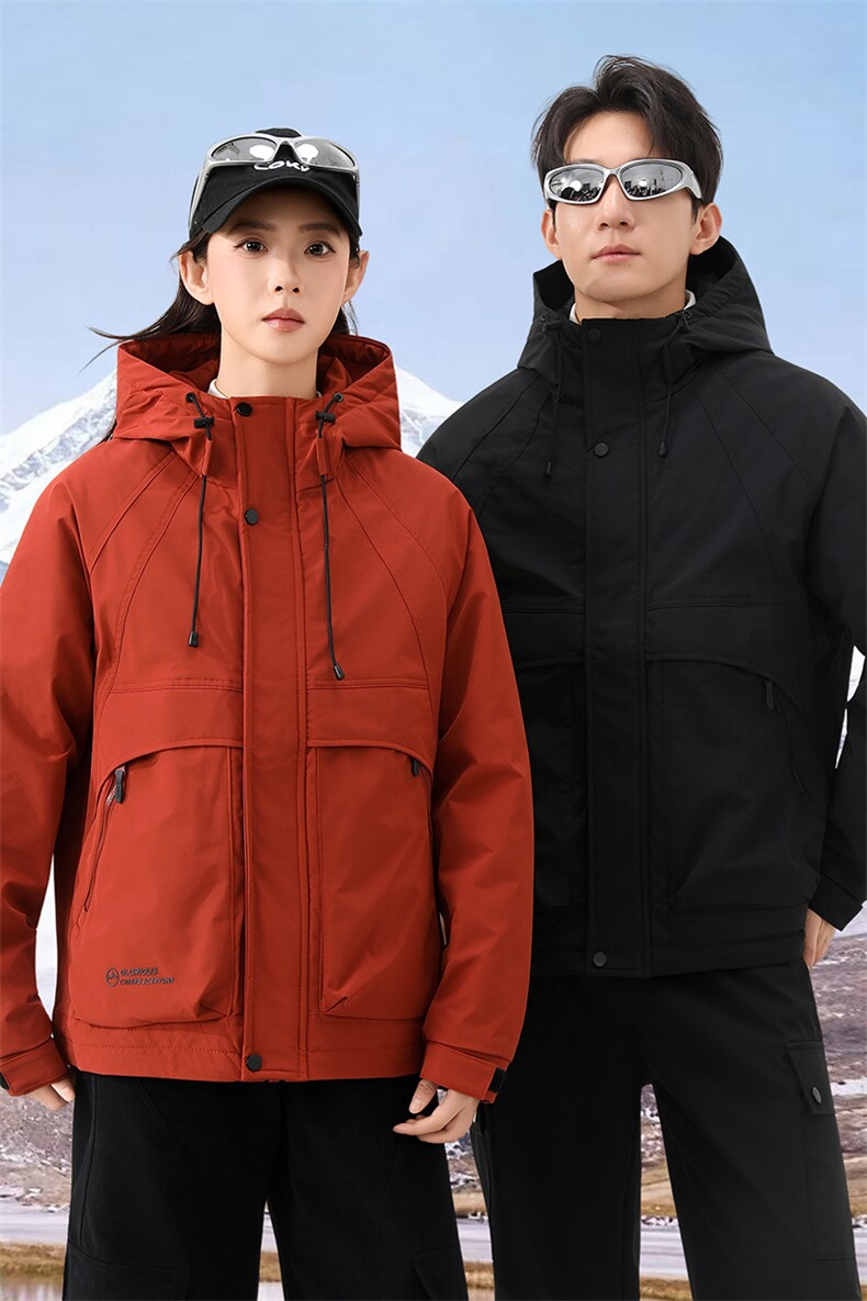抖音2025情侣秋冬二棉加棉加厚夹克休闲棉服M1125-P120,男装夹克,电商D240-242