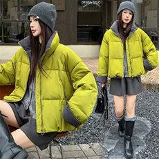 2025年冬季新款时尚潮流90白鸭绒舒适柔软短款羽绒服，女装羽绒服，心心服饰