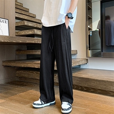 8XL-M特大码肌理感冰丝薄款休闲裤长裤男宽松百搭情侣裤K922P45，男装休闲裤，电商D206-1