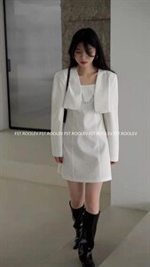 两件套西服裙图片