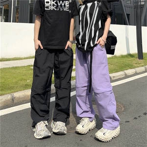 美式高街阔腿工装裤子男款ibe复古休闲长裤潮牌宽松裤K02556-P45图片