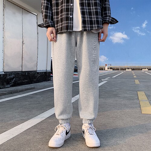 新春男韩版潮流港风休闲立体印花松紧束脚宽松休闲裤FNY2322-P45，男装休闲裤，电商A128