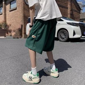 抽绳休闲短裤男夏季薄款运动五分裤高级痞帅高街篮球裤图片