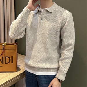 秋冬加厚毛衣针织衫翻领polo打底衫 H58007-P75图片