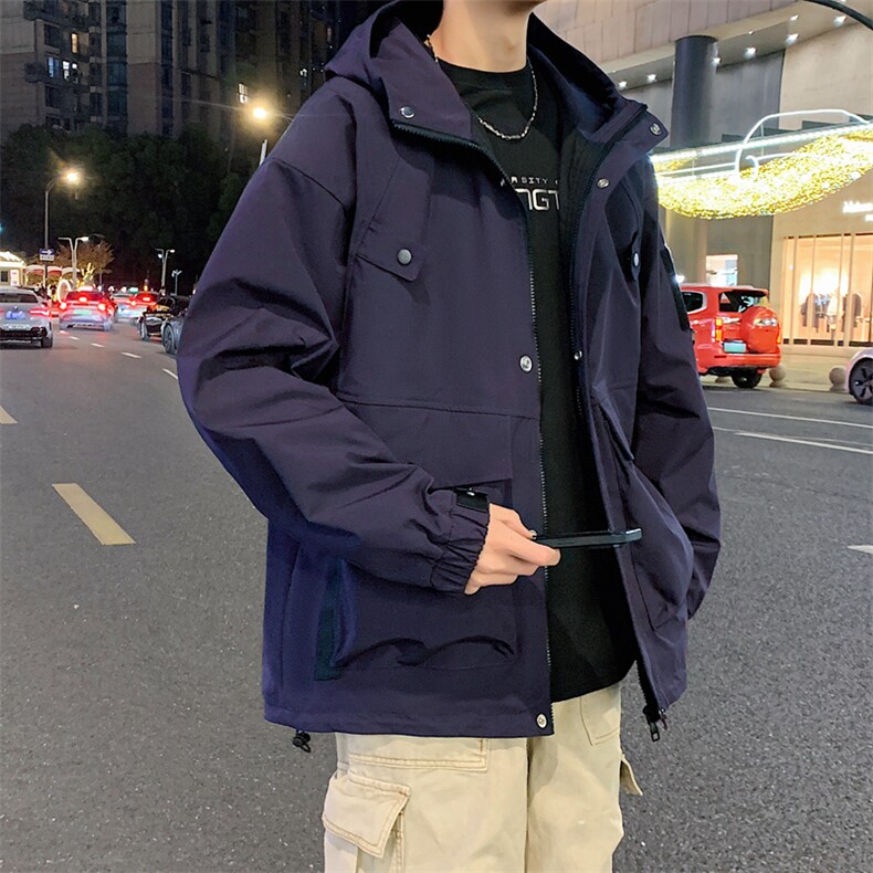 美式潮牌连帽工装夹克男宽松户外新款休闲外套A406JK3527特P80,男装夹克,星座309（原A406）
