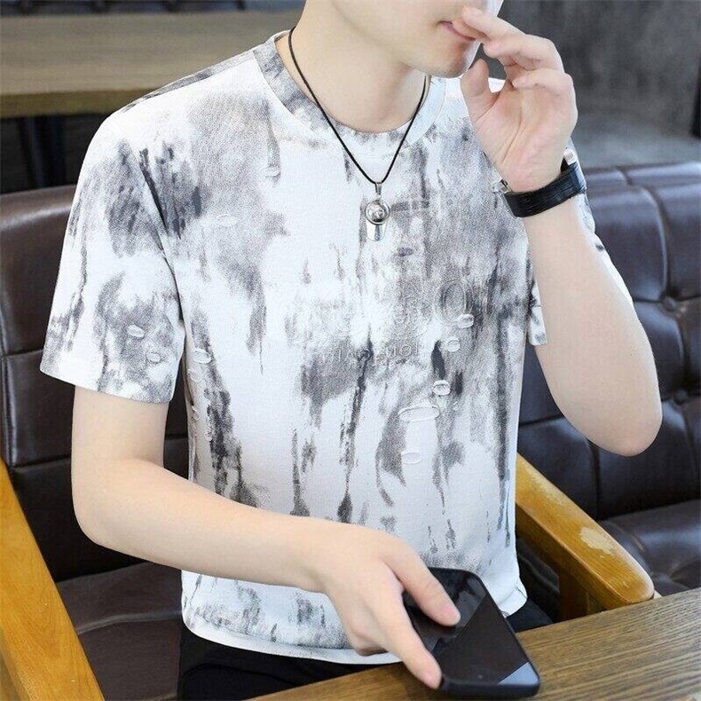 25195-P38 2025年夏季时尚休闲T恤男打底衫图片